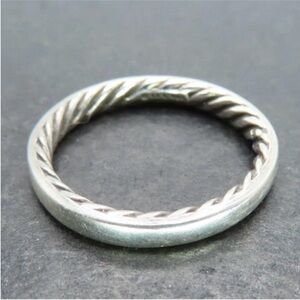 David Yurman Sterling Silver Rope Band Ring, Size 6.25, 2.6g